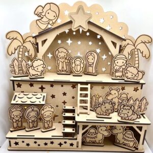Presépio Infantil em MDF – Completo com Personagens